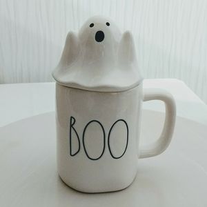 Rae Dunn Boo Ghost Topper Halloween Mug